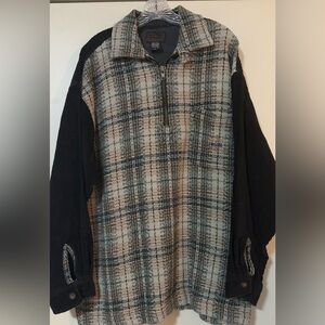 Vintage Gotcha L Multicolor Plaid Cotton Coat Jacket Oversized